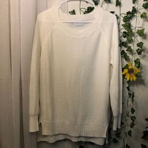 White Hi-Low Sweater